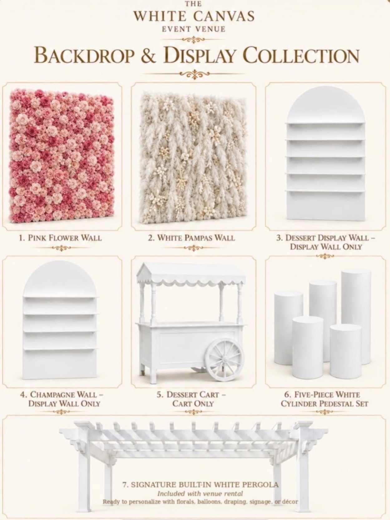 The White Canvas backdrop and display collection